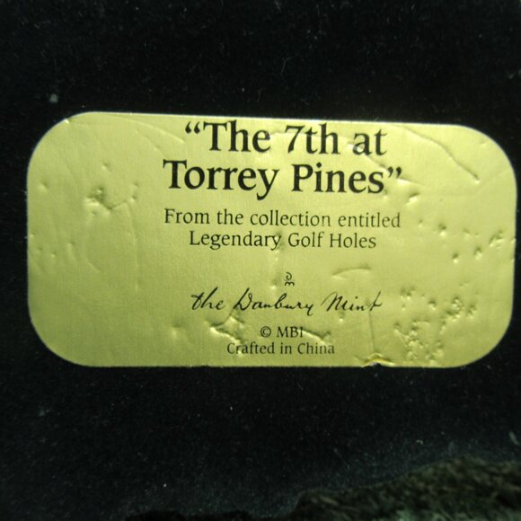 The Danbury Mint Legendary Golf Holes Collection The 7th At Torrey Pines - Picture 7 of 7